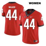 Women's Georgia Bulldogs NCAA #44 Travon Walker Nike Stitched Red Legend Authentic College Football Jersey NOM0854QT